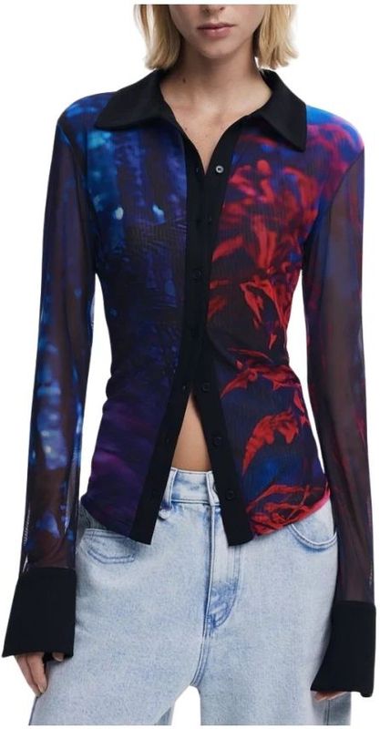 Desigual - Blouse - Gemengde Kleuren - Klassieke Blouse - Lange Mouwen