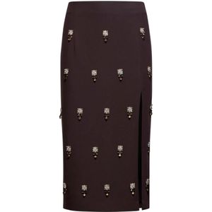 Silvian Heach, Dames, Rokken, Bruin, Maat: 2XS Viscose,