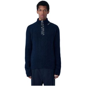 Marni, Heren, Truien, Blauw, Maat: S Wol,