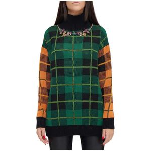 Ermanno Scervino, Dames, Truien, Groen, Maat: 2XS Acryl,