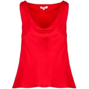 Suncoo, Dames, Tops, Rood, Maat: S Satijn,