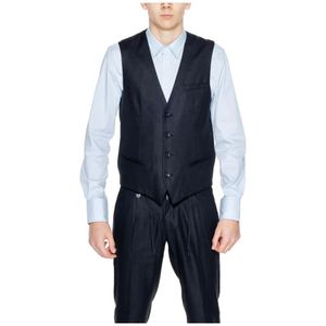 Antony Morato - Mmve 00094-Fa 800126 - Vest - Blauw - Heren - Linnen
