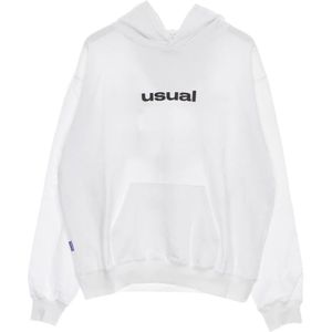 Usual, Heren, Sweatshirts & Hoodies, Wit, Maat: M Katoen,