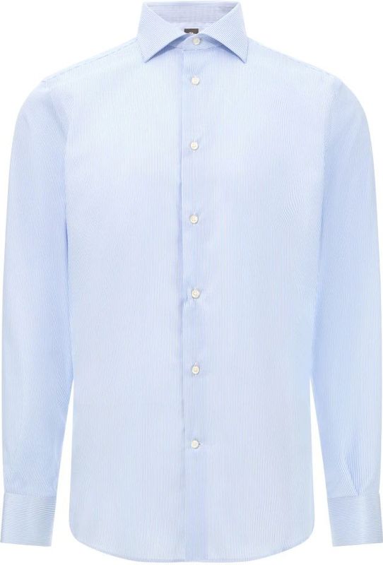 Boggi Milano, Heren, Overhemden, Blauw, Maat: S Katoen,