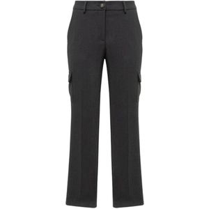 Blugirl, Dames, Broeken, Grijs, Maat: 2XS Leer,