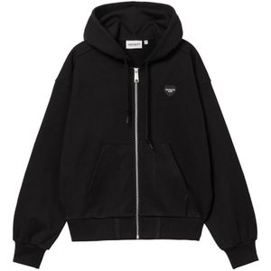 Carhartt Wip, Dames, Sweatshirts & Hoodies, Zwart, Maat: L Katoen,