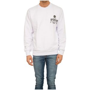 Philipp Plein, Heren, Sweatshirts & Hoodies, Wit, Maat: L Katoen,