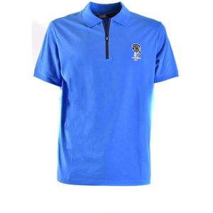 Karl Lagerfeld, Heren, Tops, Blauw, Maat: 3XL Katoen,