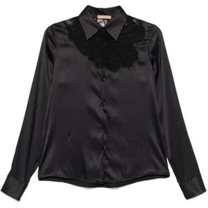 Ermanno Scervino, Dames, Blouses & Shirts, Zwart, Maat: M