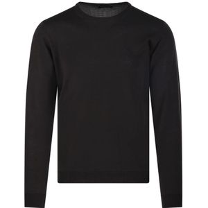 Roberto Collina, Heren, Truien, Zwart, Maat: S Wol,