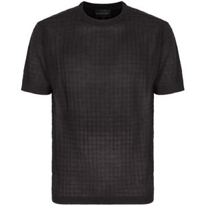 Emporio Armani, Heren, Tops, Blauw, Maat: XL Zijde,