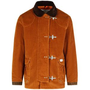 Fay, Heren, Jassen, Bruin, Maat: L Corduroy,