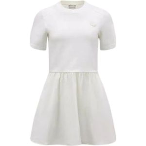 Moncler, Dames, Jurken, Beige, Maat: M Jersey,