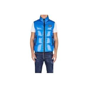 Dsquared2 Gewatteerd Nylon Vest , Blue , Heren , Maat: M