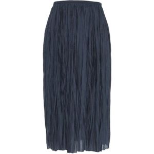 Roberto Collina - Midi Geplooide Rok - Blauw - Dames