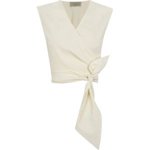 Cortana, Dames, Tops, Wit, Maat: XS Linnen,