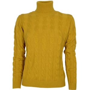 Cashmere Company, Dames, Truien, Geel, Maat: XS Wol,