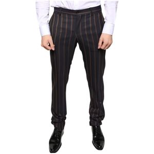 Dolce & Gabbana, Heren, Broeken, Bruin, Maat: M Wol,