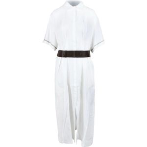 Fabiana Filippi, Dames, Jurken, Wit, Maat: XL Linnen,