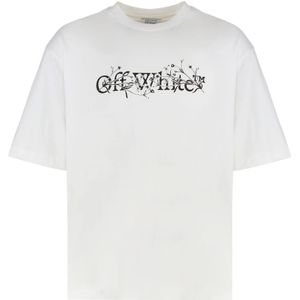 Off White, Heren, Tops, Wit, Maat: M Katoen,