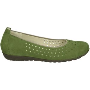 Waldlaufer - 329050 Hesima - Ballerinaschoenen - Groen - Nubuck - Rubber Zool