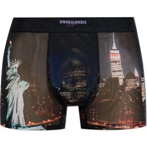 Dsquared2, Heren, Ondergoed, Zwart, Maat: M Leer,