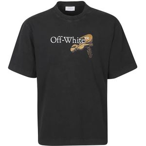 Off White, Heren, Tops, Zwart, Maat: S