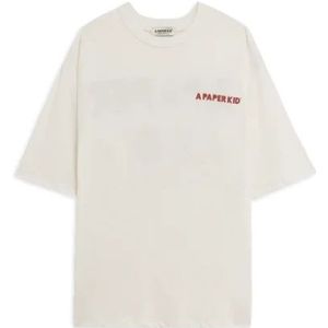 A Paper Kid, Heren, Tops, Wit, Maat: XS Katoen,