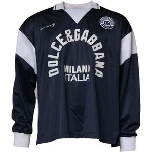 Dolce & Gabbana, Heren, Sweatshirts & Hoodies, Blauw, Maat: M Katoen,