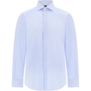 Boggi Milano, Heren, Overhemden, Blauw, Maat: S Katoen,