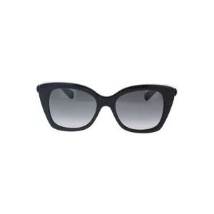 Gucci Klassieke rechthoekige zonnebril met trendy details , Black , Dames , Maat: 55 MM