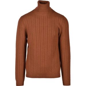 Alpha Studio, Heren, Truien, Bruin, Maat: S Wol,