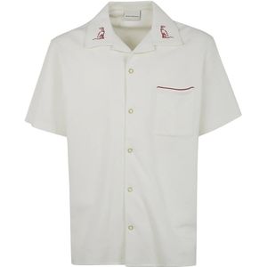 Drole de Monsieur, Heren, Overhemden, Wit, Maat: S Piqué,