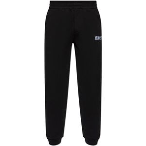 Moncler Sweatpants met logo , Black , Heren , Maat: XL