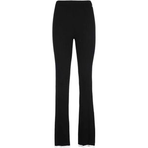 Msgm, Dames, Broeken, Zwart, Maat: 2XS Viscose,