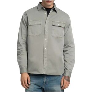 Replay, Heren, Overhemden, Grijs, Maat: M