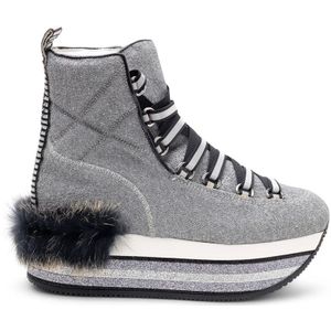 Hogan, Dames, Schoenen, Grijs, Maat: 37 1/2 EU Leer,