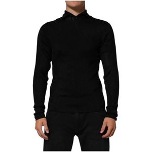Dolce & Gabbana, Heren, Truien, Zwart, Maat: M Nylon,