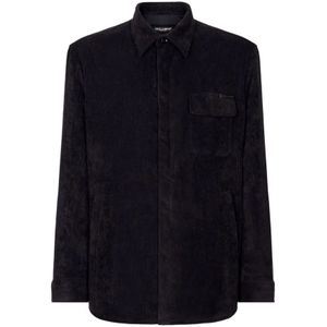 Dolce & Gabbana - Corduroy Jack - Marineblauw - Polyester/Nylon/Elastaan