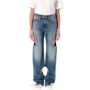 Off White, Dames, Jeans, Blauw, Maat: W26 Katoen,