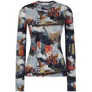 Off White, Dames, Tops, Veelkleurig, Maat: XS Tweed,