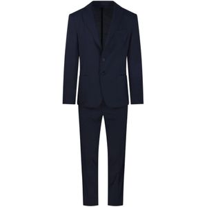 Santaniello, Heren, Pakken, Blauw, Maat: L Wol,