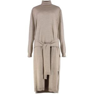 Lemaire, Dames, Jurken, Beige, Maat: M Wol,