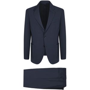 Lardini, Heren, Pakken, Blauw, Maat: 4XL Wol,