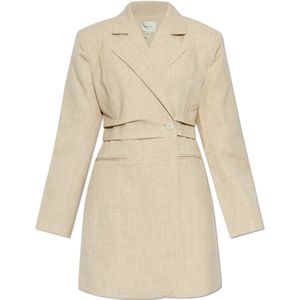 Gestuz - Blazer - Beige - Stof met Zichtbare Textuur