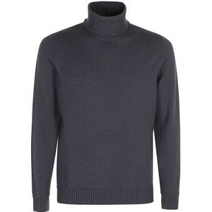 Drumohr, Heren, Truien, Grijs, Maat: 3XL Wol,