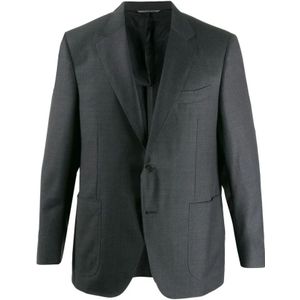 Canali, Heren, Pakken, Grijs, Maat: 2XL Wol,