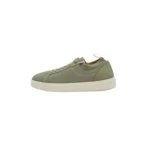 Santoni Moderne elastische mesh sneakers , Green , Heren , Maat: 42 EU