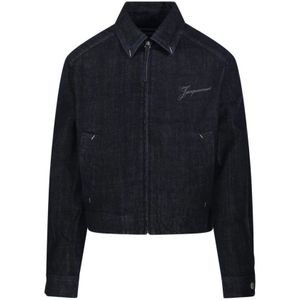 Jacquemus, Heren, Jassen, Blauw, Maat: XL Katoen,