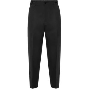 Philipp Plein, Heren, Broeken, Zwart, Maat: M Wol,